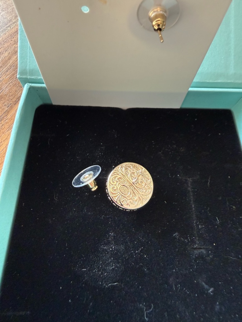 CHANEL Black and Gold Crystal CC Button Stud Earrings - Picture 9 of 9